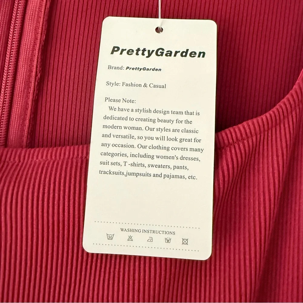 NWT Pretty Garden Deep Red Sleeveless Romper / Pantsuit, Size XL - Picture 9 of 16